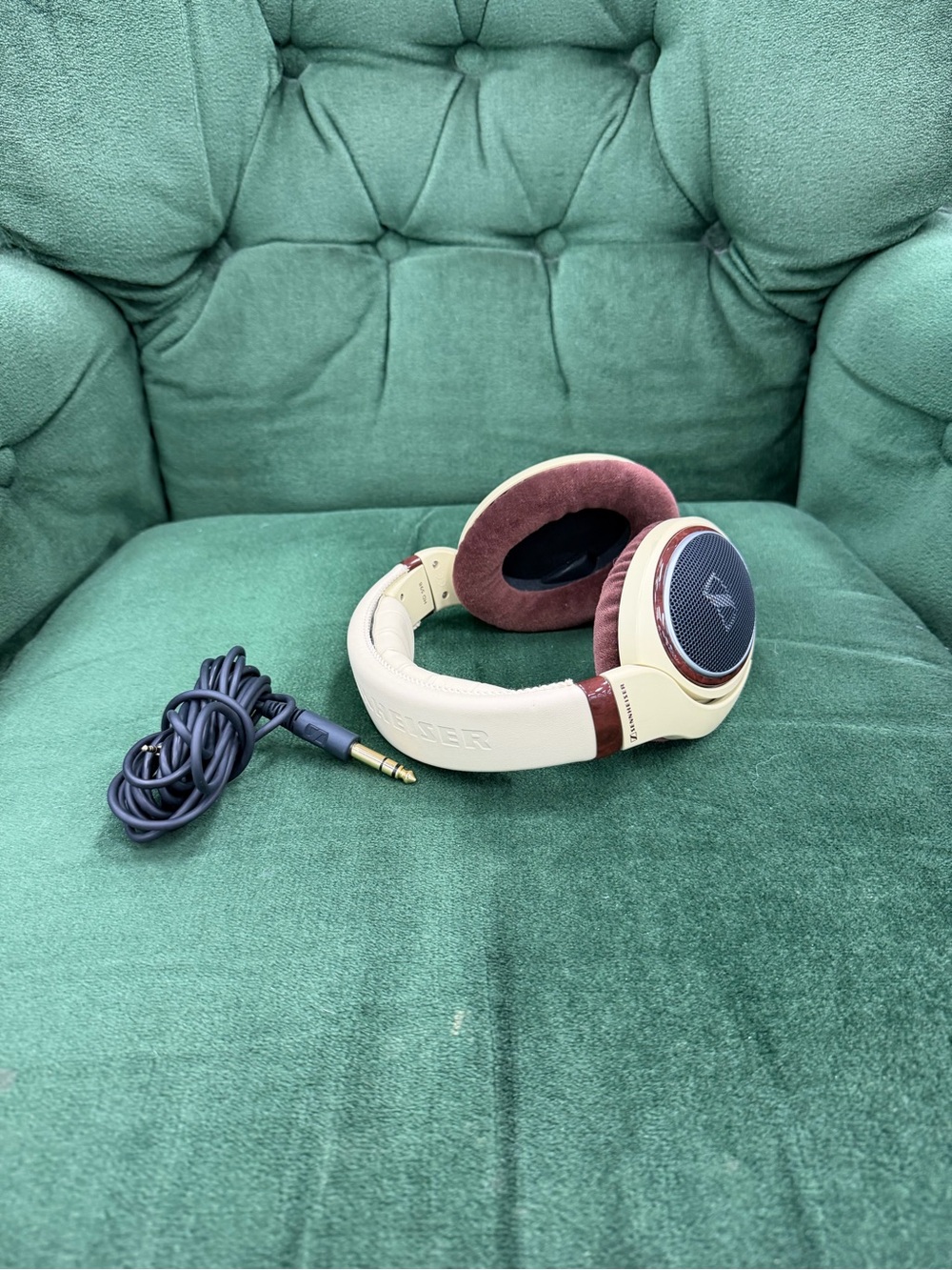 Sennheiser Cream and Burgundy Open-Back Over-Ear Headphones